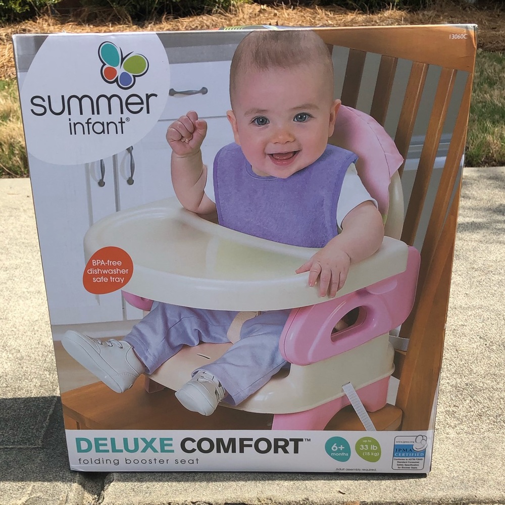 Summer Infant Deluxe Comfort Booster Seat - Pink